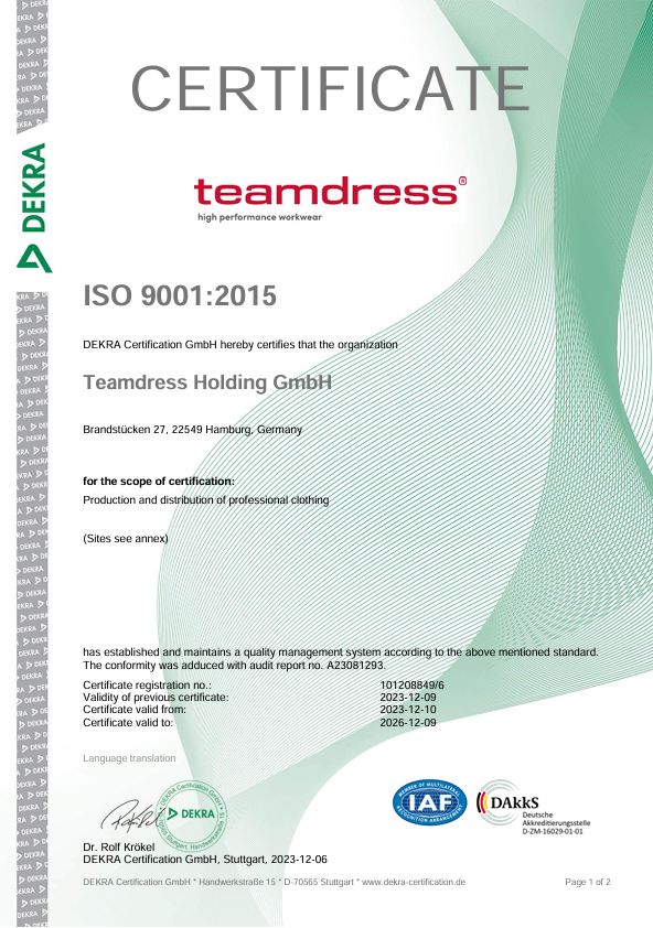 DIN ISO 9001:2015